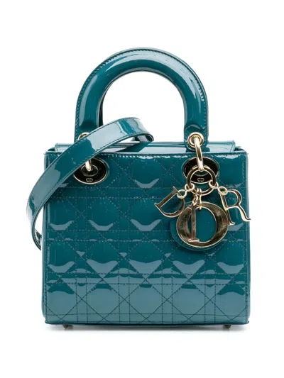 Pre-owned Dior 2020 Small Patent Cannage Lady  Satchel