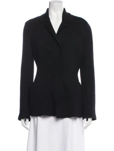 Pre-owned Dior 2020 Virgin Wool Blazer In Black