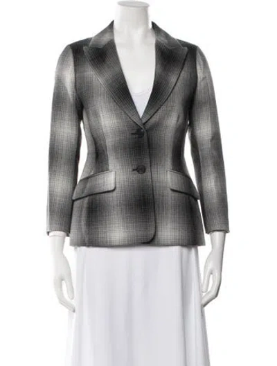 Pre-owned Dior 2020 Virgin Wool Blazer In Gray