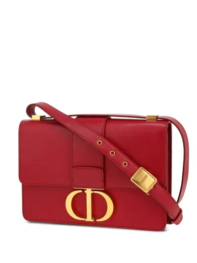 Pre-owned Dior 2020s 30 Montaigne Shoulder Bag In Red