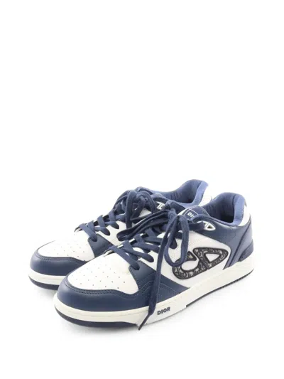 Pre-owned Dior 2020s B57 Oblique Low-top Sneakers In White