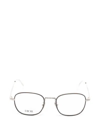 Pre-owned Dior 2020s Botanica Square-frame Glasses In Silver