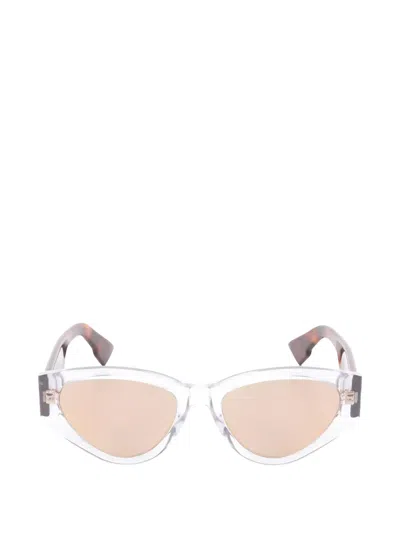 Pre-owned Dior 2020s Browline Sunglasses In White