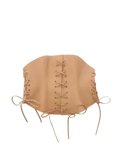 Pre-owned Dior 2020s D-lace Corset Belt In Neutral