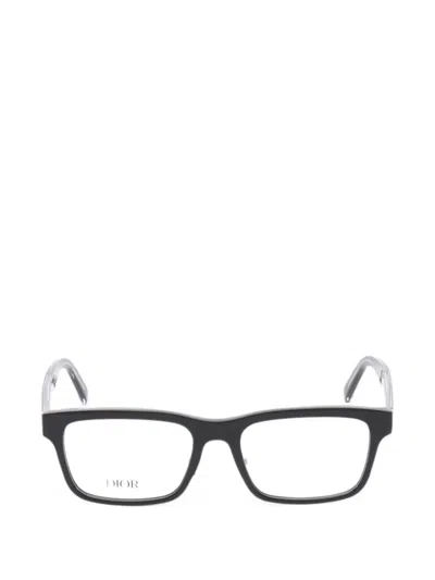 Pre-owned Dior 2020s Botanica Square-frame Glasses In Black