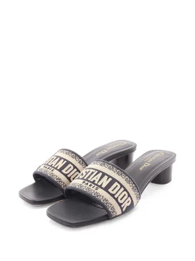 Pre-owned Dior 2020s Dway Heeled Sandals In Neutrals