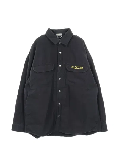 Pre-owned Dior 2020s Embroidered Overshirt In Blue