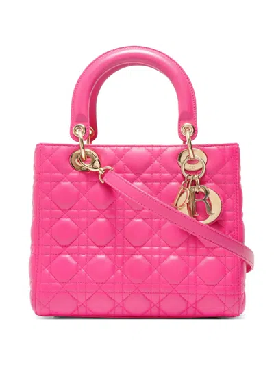 Dior 2020s Lady  Cannage Handbag In Pink