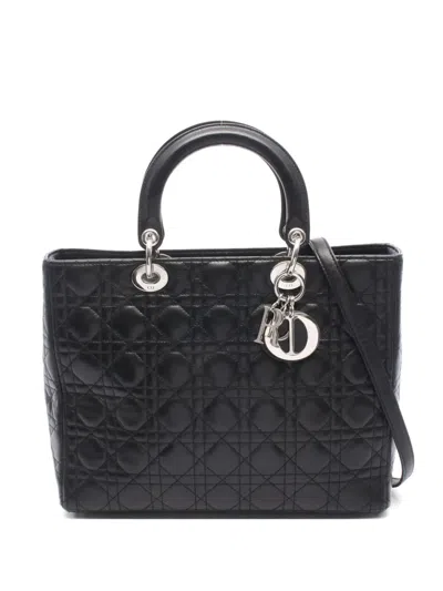 Pre-owned Dior 2020s Medium Lady  Cannage Tote Bag