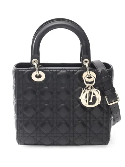 Pre-owned Dior 2020s Medium Lady  Handbag In Black
