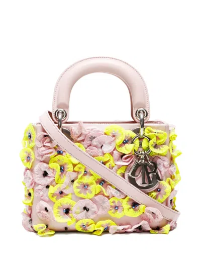 Pre-owned Dior 2020s Mini Renew Lady  Tote Bag In Pink