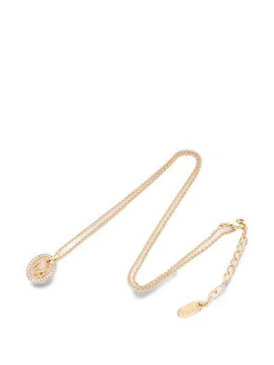 Pre-owned Dior 2020s Oblique Necklace In Gold