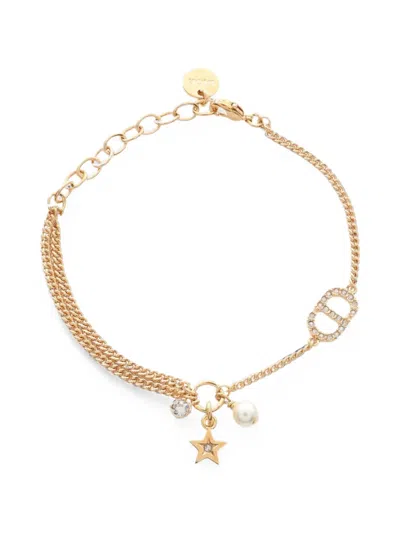 Pre-owned Dior 2020s Petit Cd Star Bracelet In Gold