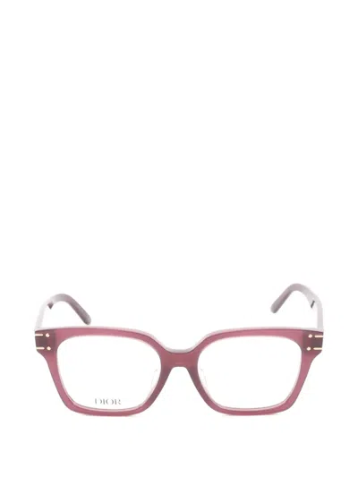 Pre-owned Dior 2020s Rectangle-frame Glasses In Purple