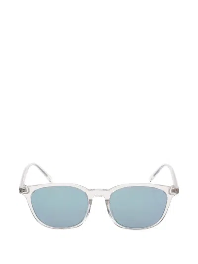 Pre-owned Dior 2020s Rectangle-frame Sunglasses In Blue