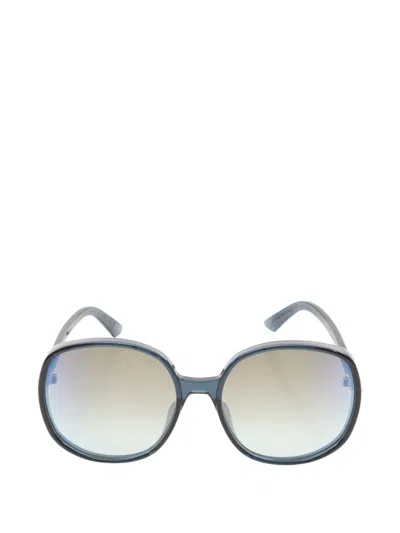 Pre-owned Dior 2020s Round-frame Sunglasses In Black