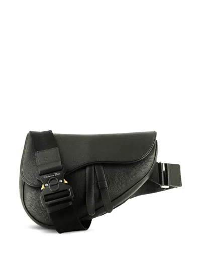 Pre-owned Dior 2020s Saddle Shoulder Bag In Black