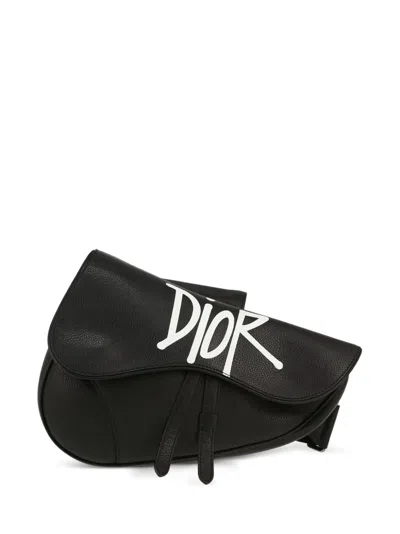 Pre-owned Dior 2020s Saddle Shoulder Bag In Black
