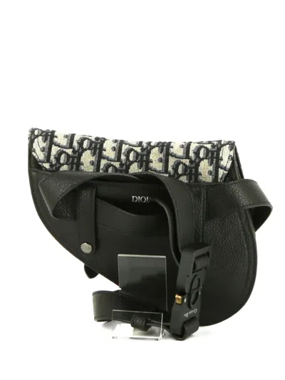 Pre-owned Dior 2020s Saddle Shoulder Bag In Blue