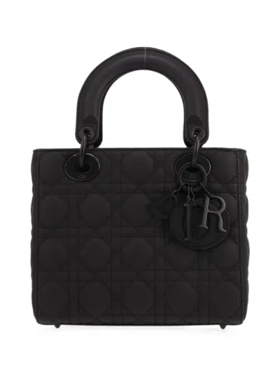 Pre-owned Dior 2020s Small Lady  Cannage Tote Bag In Black