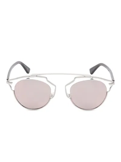 Pre-owned Dior 2020s So Real Sunglasses In Silver