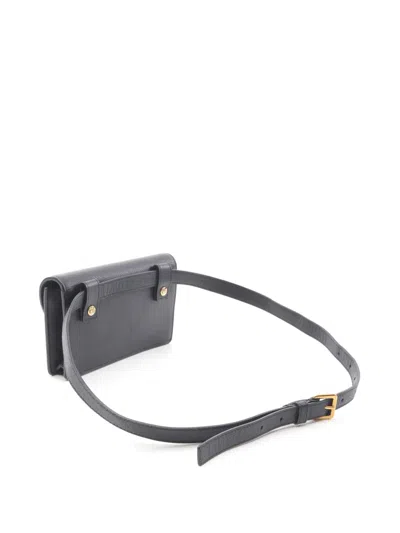 Pre-owned Dior 2021-2024 Leather Saddle Pouch Belt Bag