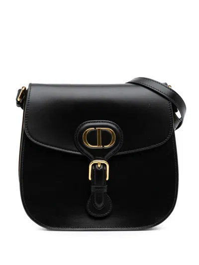 Pre-owned Dior 2021-2024 Medium Calfskin Bobby Frame Flap Crossbody Bag