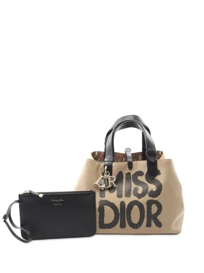 Pre-owned Dior 2021-2025 Medium Toujours Handbag In Brown