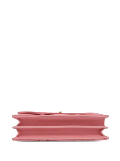 Pre-owned Dior 2021-2025 Mini Lambskin Macrocannage Miss Caro Bag Crossbody Bag In Pink