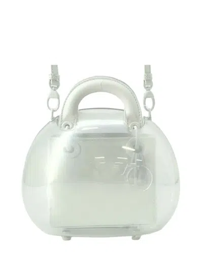 Pre-owned Dior 2021-2025 Vinyl And Calfskin Lady  Capsule Bag Satchel