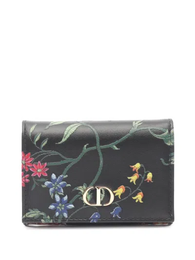 Pre-owned Dior 2021-2026 Caro Xs Wallet Small Wallets In Black