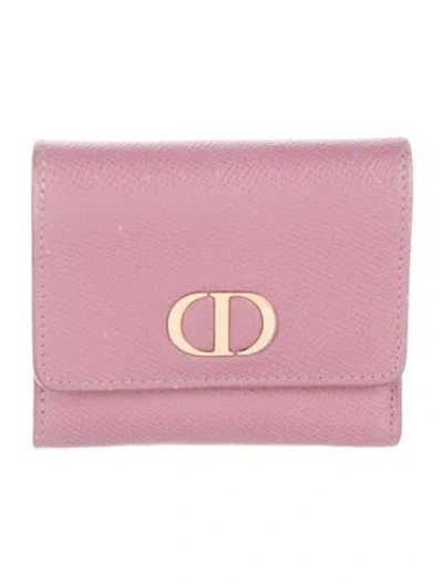 Pre-owned Dior 2021 30 Montaigne Compact Wallet In Pink