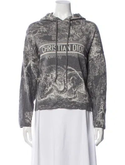 Pre-owned Dior 2021 Cashmere Hoodie In Gray