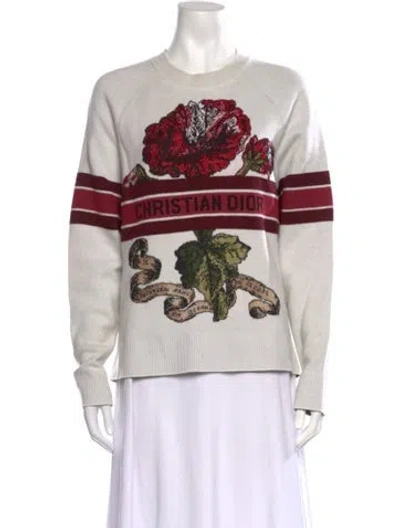 Pre-owned Dior 2021 Cashmere Sweater In White