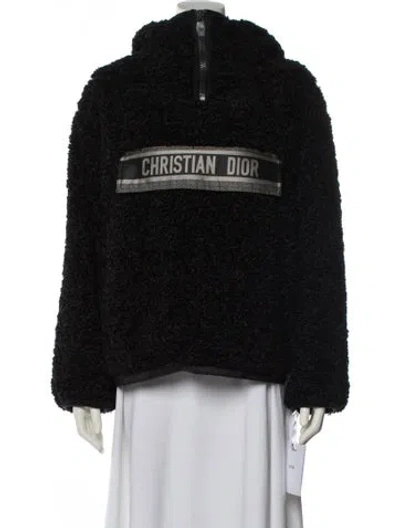 Pre-owned Dior 2021 Faux Shearling Faux Fur Jacket In Black