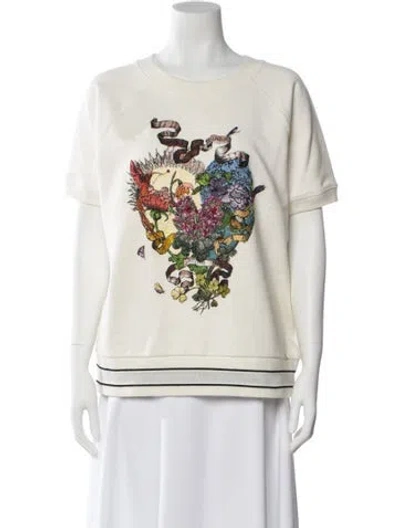 Pre-owned Dior 2021 Graphic Print Sweatshirt In White