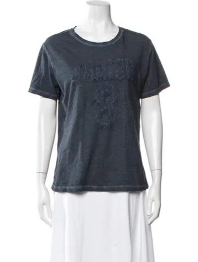 Pre-owned Dior 2021 J'a 8 T-shirt In Blue/white