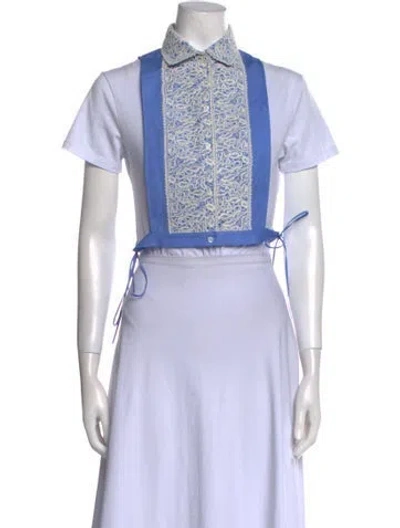 Pre-owned Dior 2021 Lace Pattern Vest W/ Tags In Blue