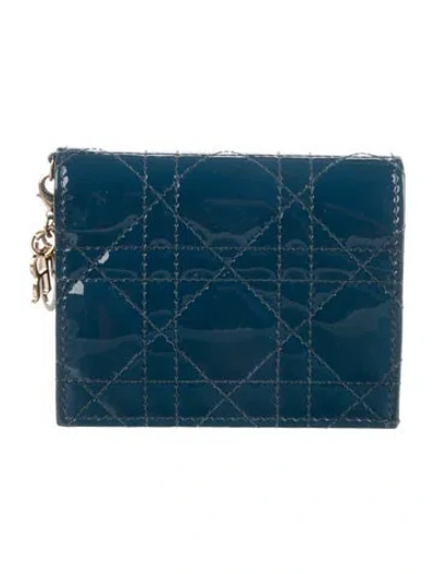 Pre-owned Dior 2021 Lady  Compact Wallet In Blue