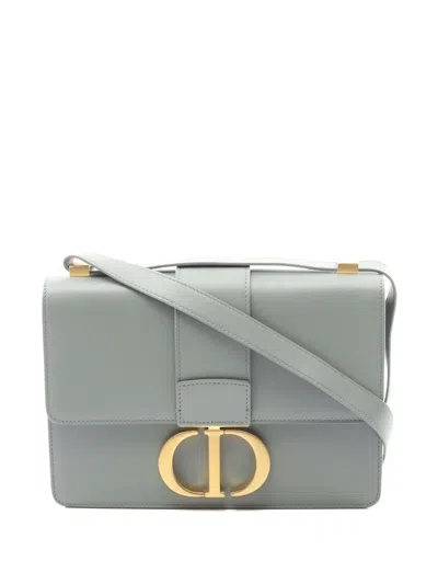 Pre-owned Dior 2021 Leather 30 Montaigne Flap Crossbody Bag In Green