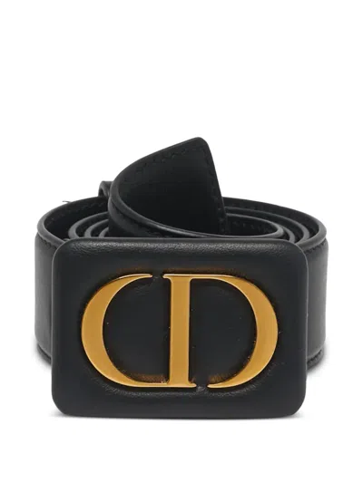 Pre-owned Dior 2021 Logo-detail Belt In Black