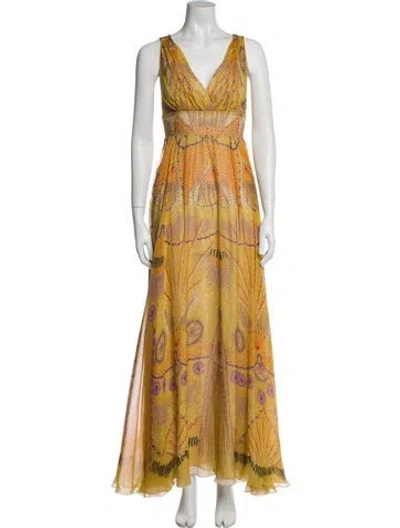 Pre-owned Dior 2021 Long Dress In Yellow