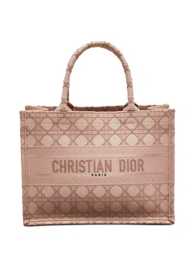Pre-owned Dior 2021 Medium Canvas Tote Bag In Neutral