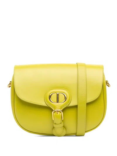 Pre-owned Dior 2021 Medium Leather Bobby Crossbody Bag In Green