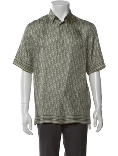 Pre-owned Dior 2021 Oblique Jacquard Shirt In Green