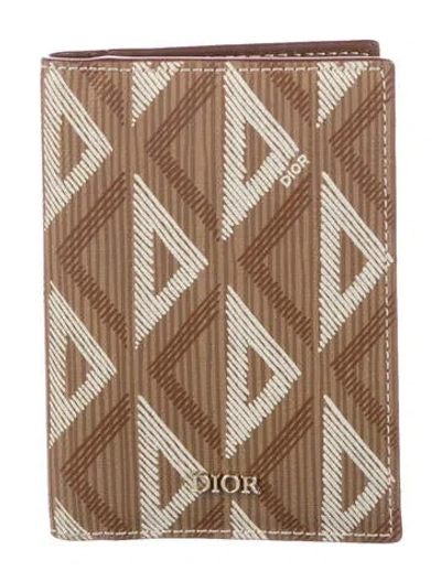 Pre-owned Dior 2021 Printed Bifold Wallet In Neutral