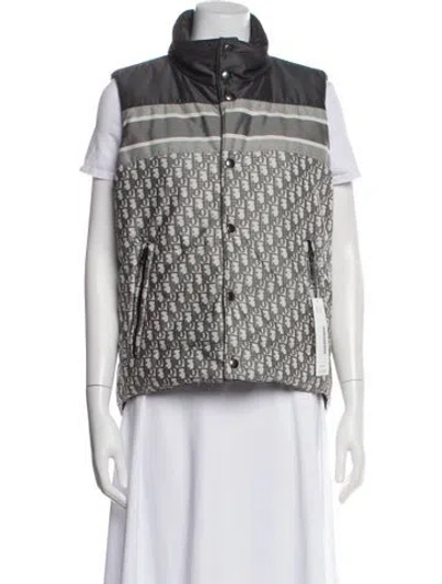 Pre-owned Dior 2021 Reversible Puffer Vest In Silver