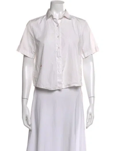 Pre-owned Dior 2021 Short Sleeve Button-up Top In Neutral
