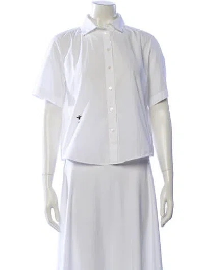 Pre-owned Dior 2021 Short Sleeve Button-up Top In White
