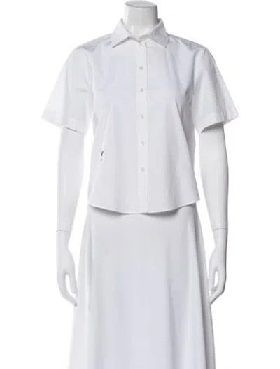 Pre-owned Dior 2021 Short Sleeve Button-up Top In White